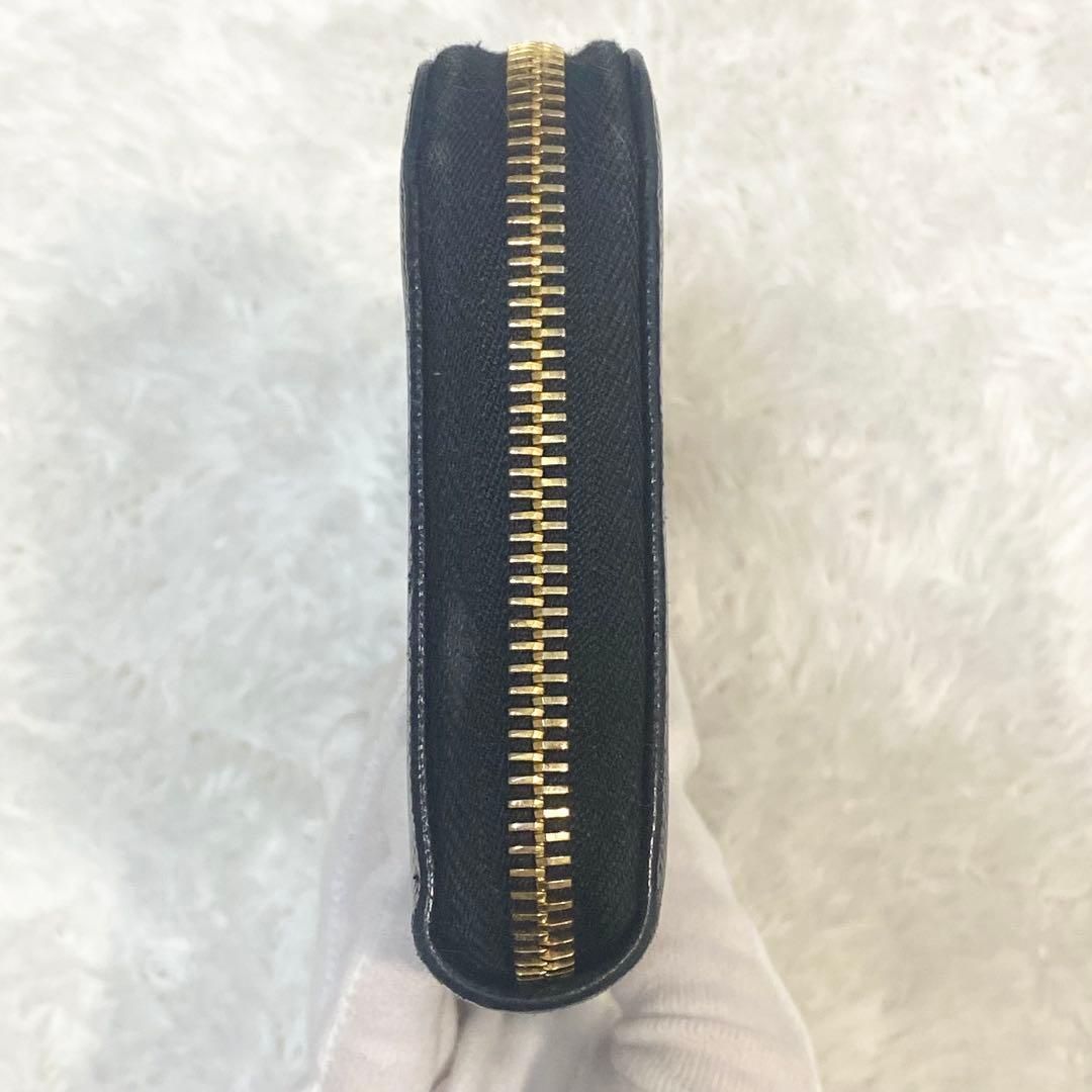 【良品】プラダ✨PRADAサフィアーノ メタル ブラックレザー 長財布
