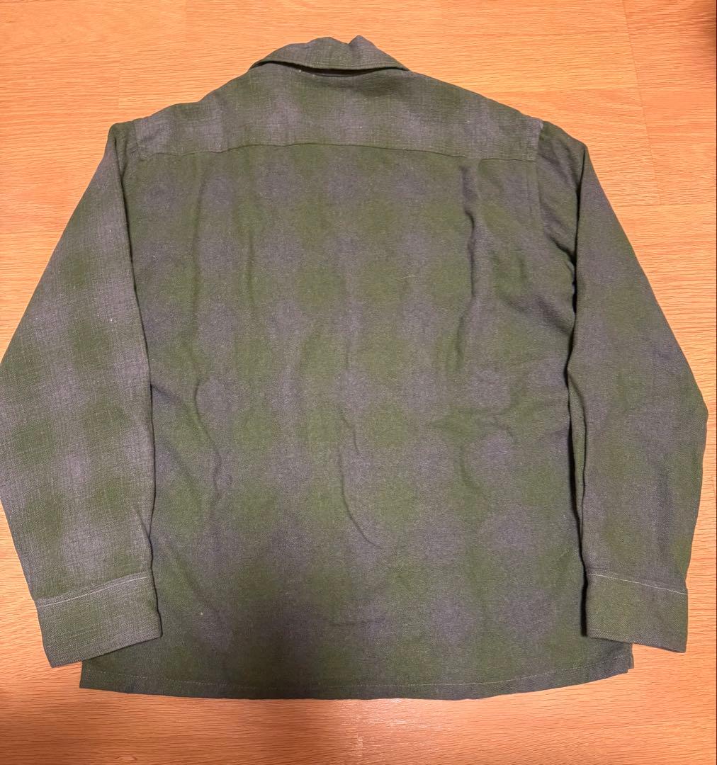 60s 70s オンブレチェック　ビンテージシャツ　vintage ウール