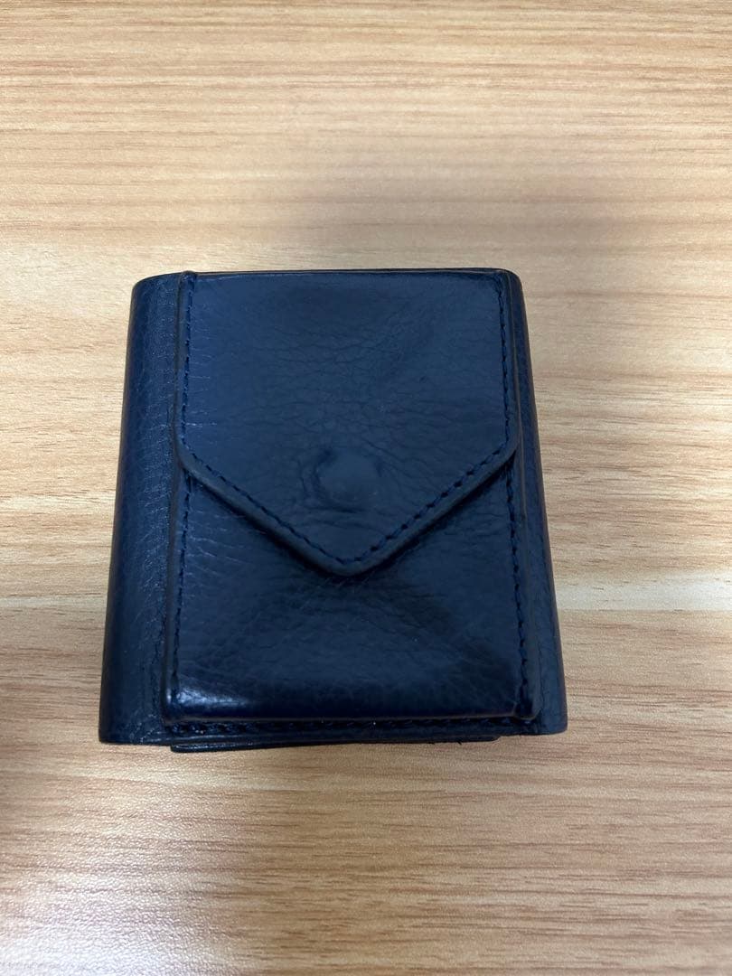 Hender scheme trifold wallet navy 極美品