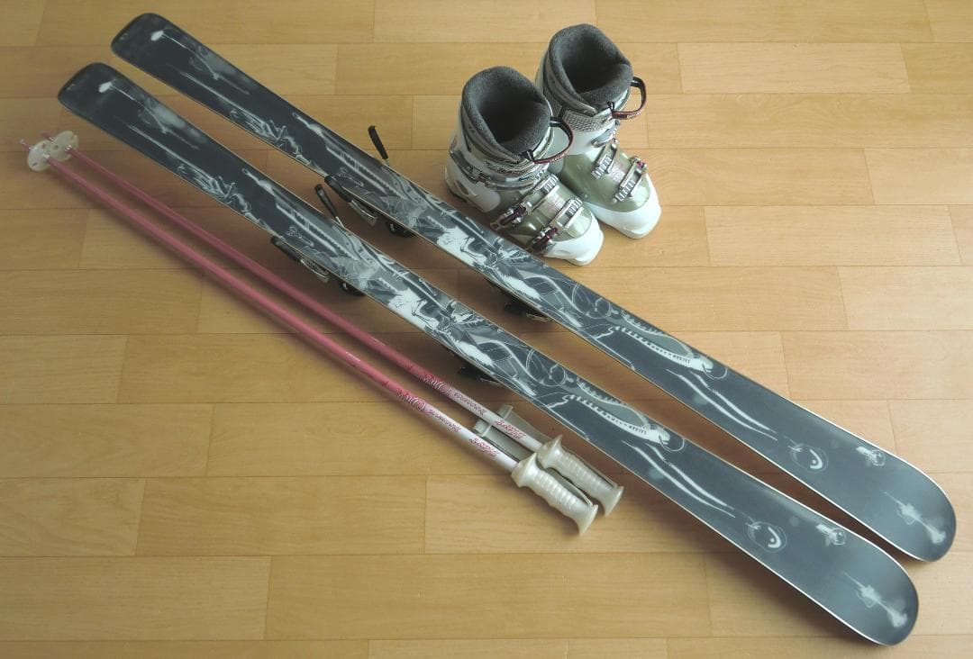 ■■送料無料■HEAD■女性用スキーフルセット■板149靴24.5■メンテ付■■