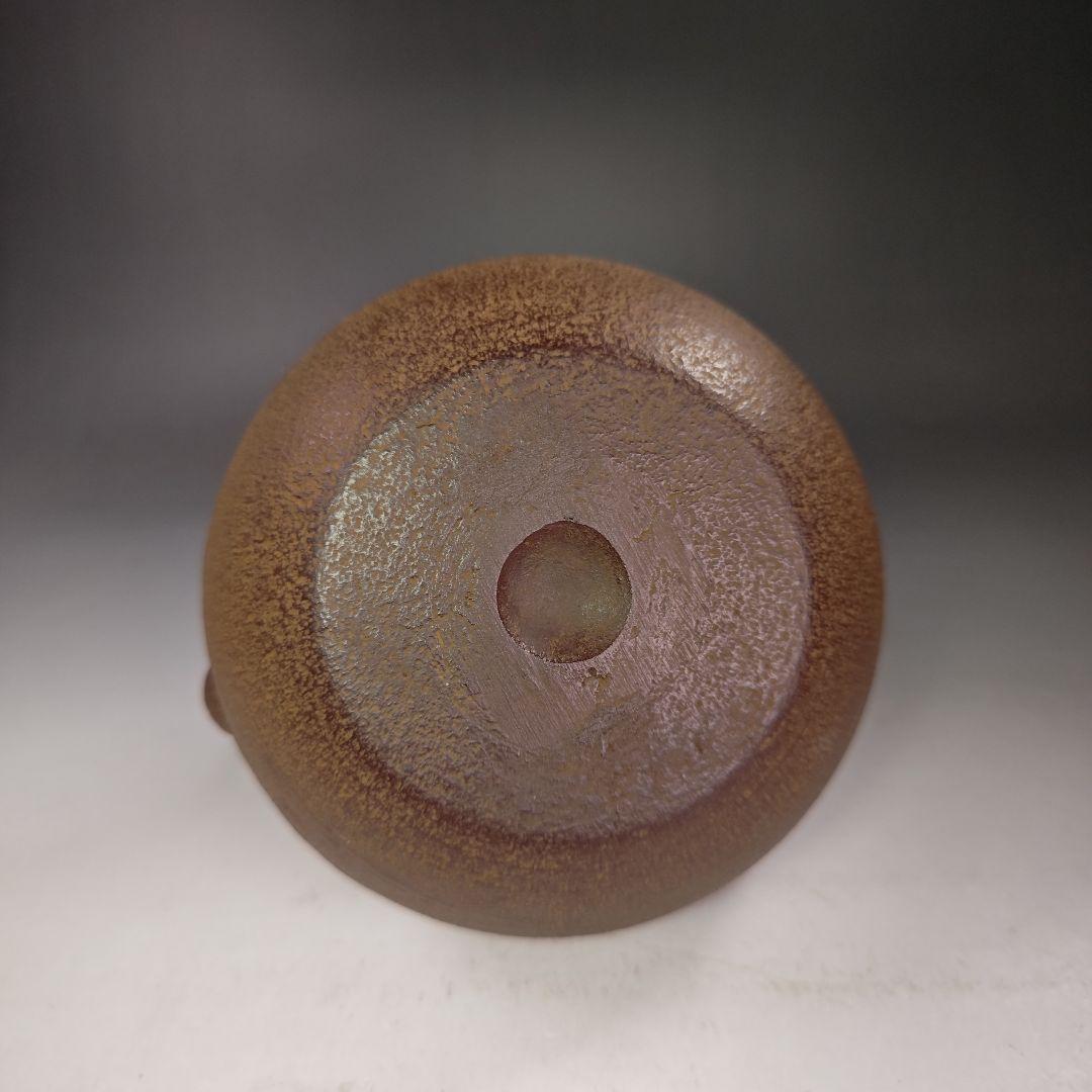 イ989 鉄瓶『釜師　佐藤浄清造』『蟹地紋　鉄瓶　共箱』茶瓶　急須　茶道具