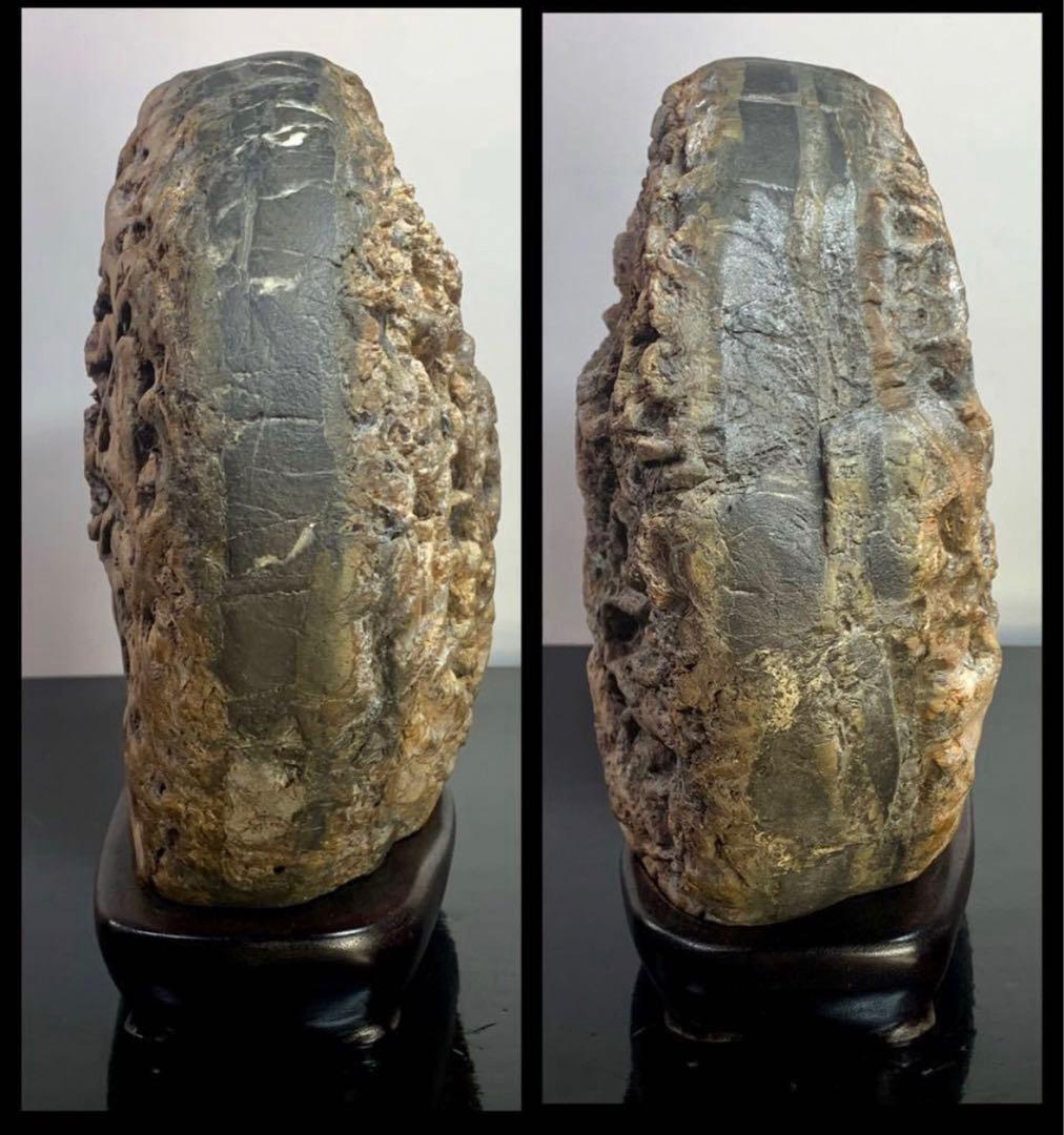 4190 メロン馬蹄石 盆栽骨董盆石鑑賞石観賞石中国古玩古美術太湖石山水景石