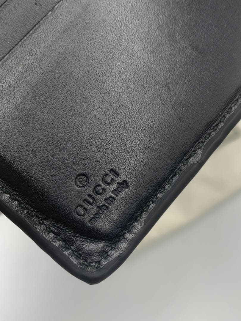 GUCCI 二つ折り財布　キングスネーク　ベージュ系　GGスプリーム