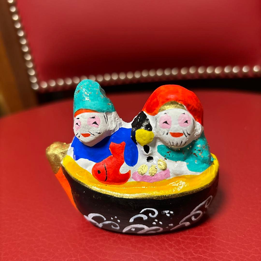 土鈴　運をひっぱってきてくれる船乗り恵比寿大黒