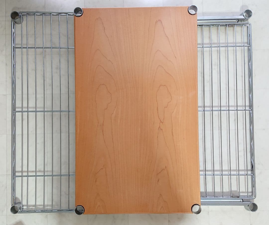 匿名配送 送料込 旧版 ウッドシェルフ スライディングシェルフ ワイヤーシェルフ