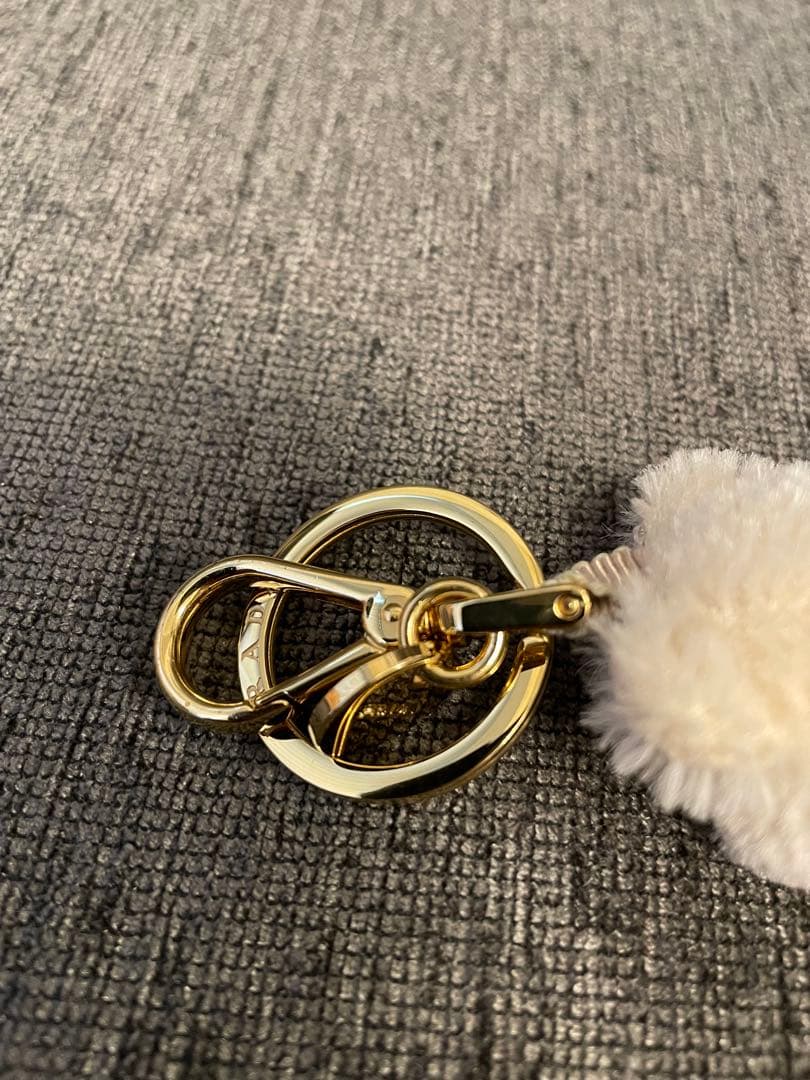 PRADA テディベアチャーム グレー/ブラック