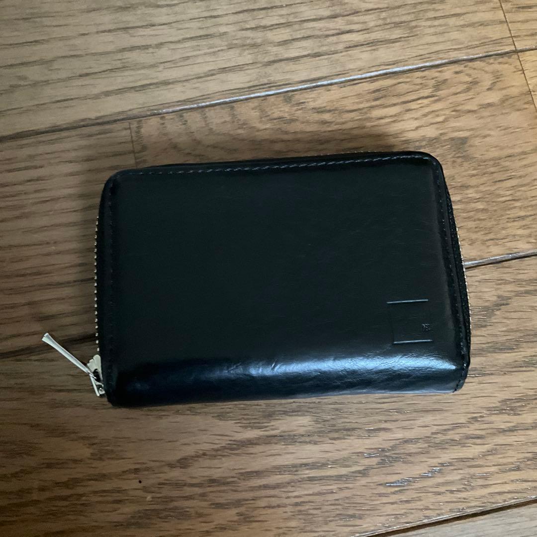 小物 DECi Small Round Zip Wallet BLACK