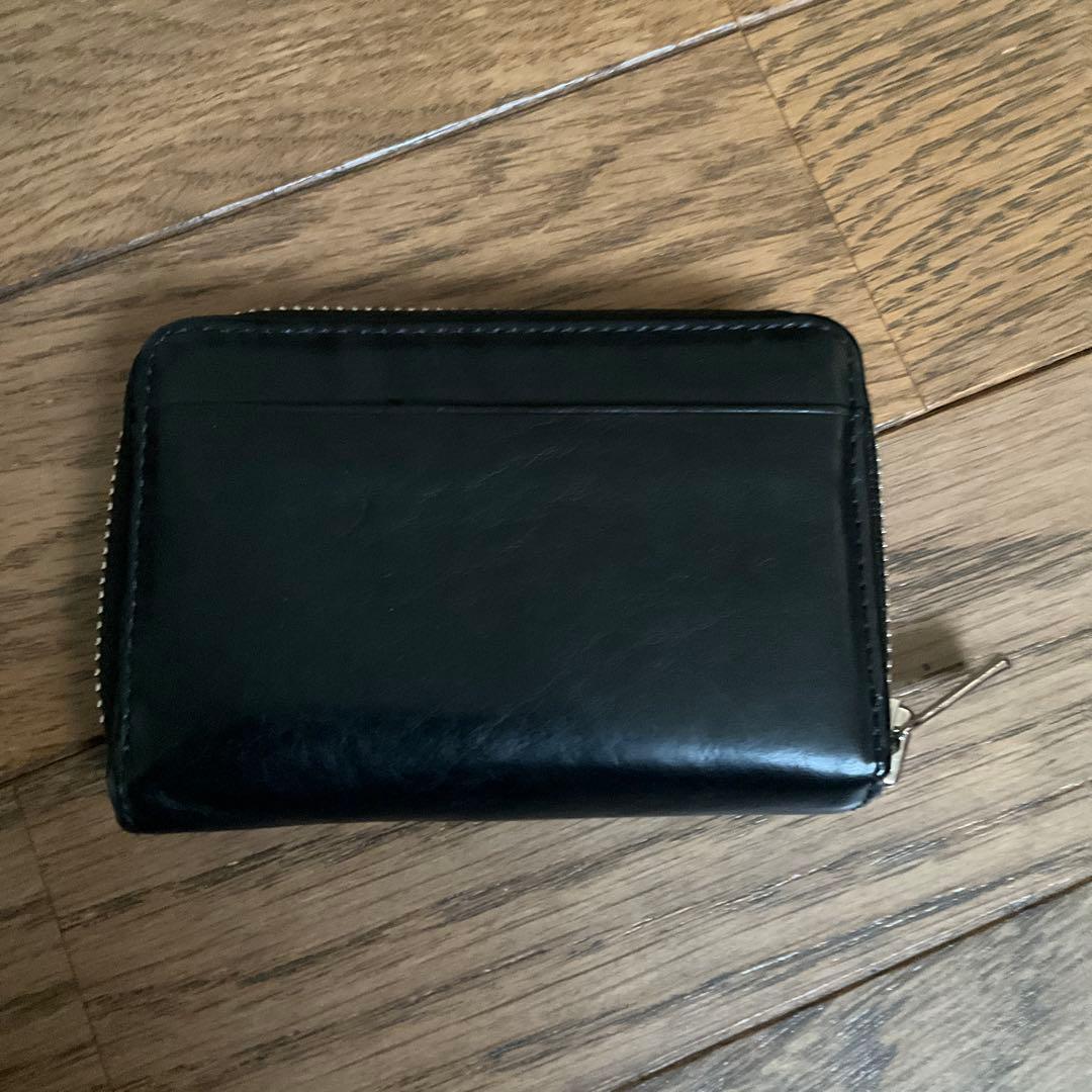 小物 DECi Small Round Zip Wallet BLACK