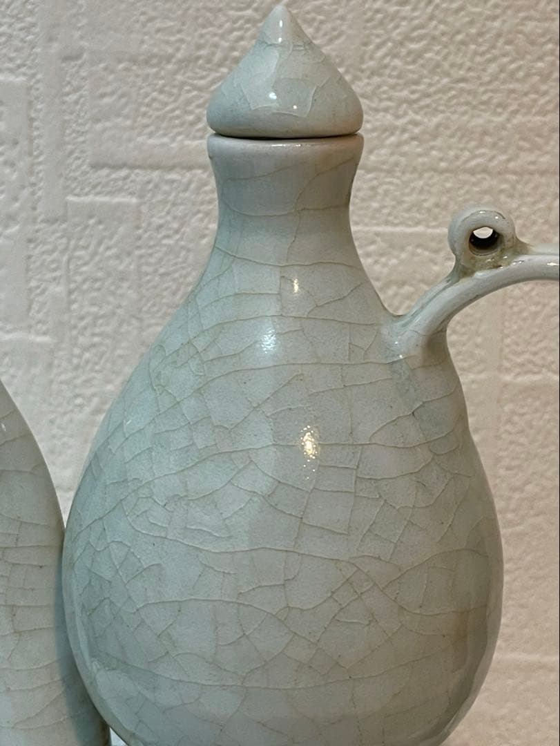 中国 北宋時代 青白磁 执壺 影青水注。