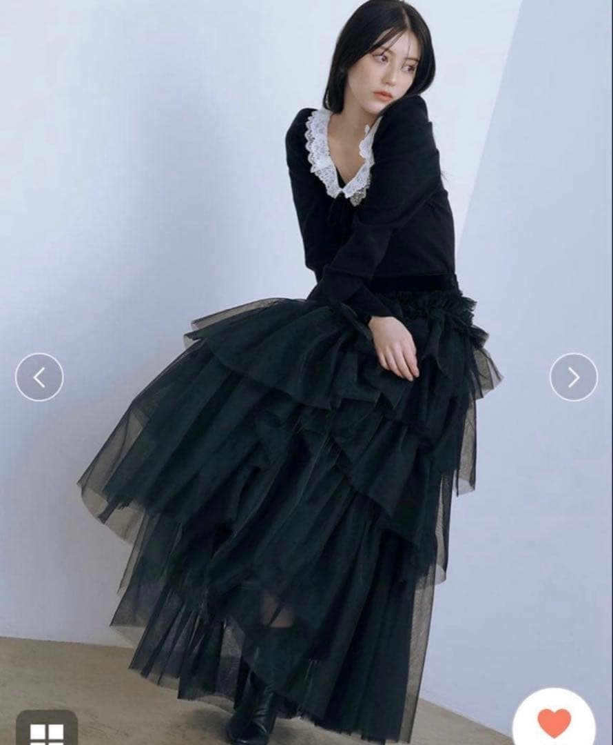 新品未使用　スナイデル　フリルネックニットプルオーバー