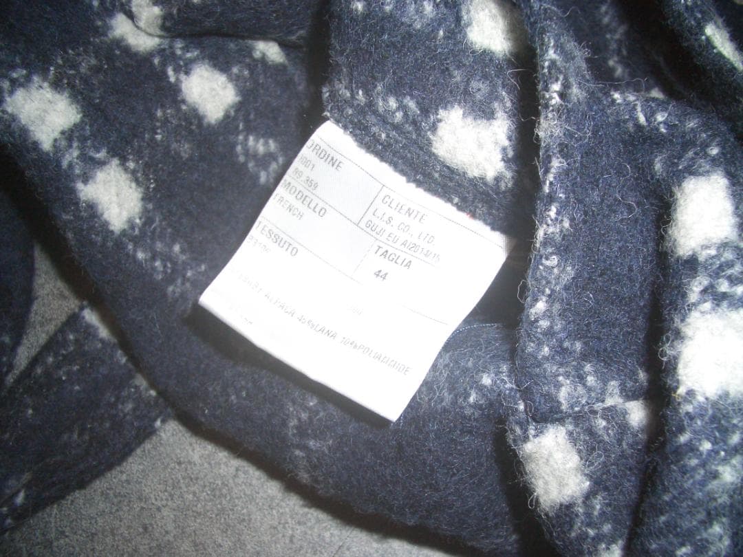 34万 ernesto ダブルコート 44 S　エルネスト ネイビーチェスター