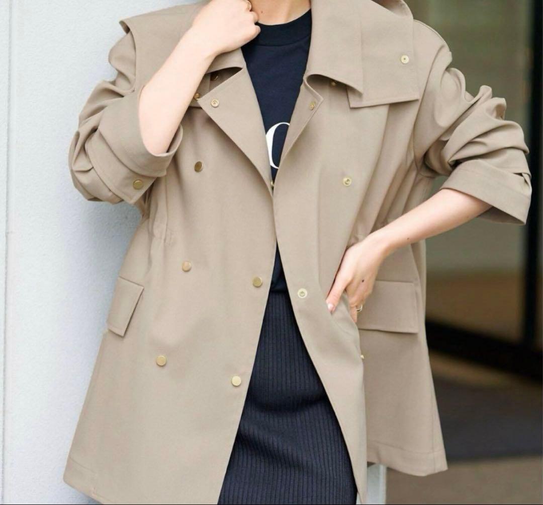 【美品】NOBLE ウインドプルーフテントシルエットブルゾン