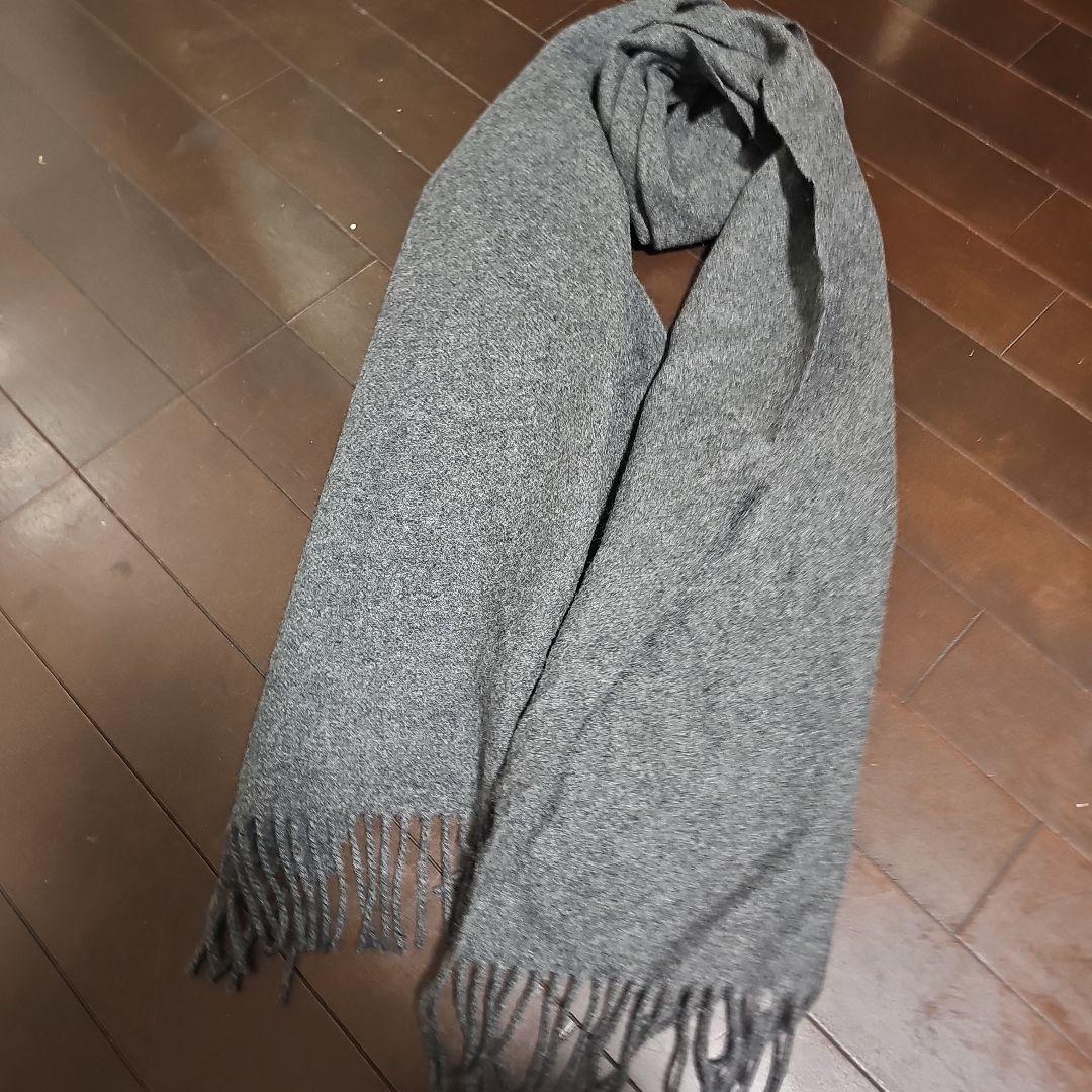 JOHNSTONS of ELGIN カシミヤストール グレー　大判マフラー