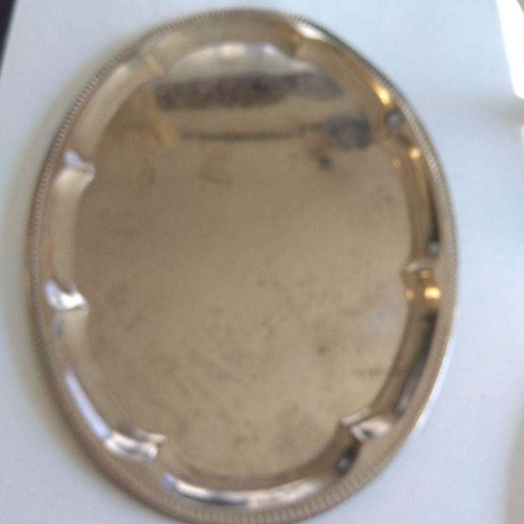 ステンレスパーティー大皿 6枚セット 　丸型4枚　楕円型　2枚エレガント