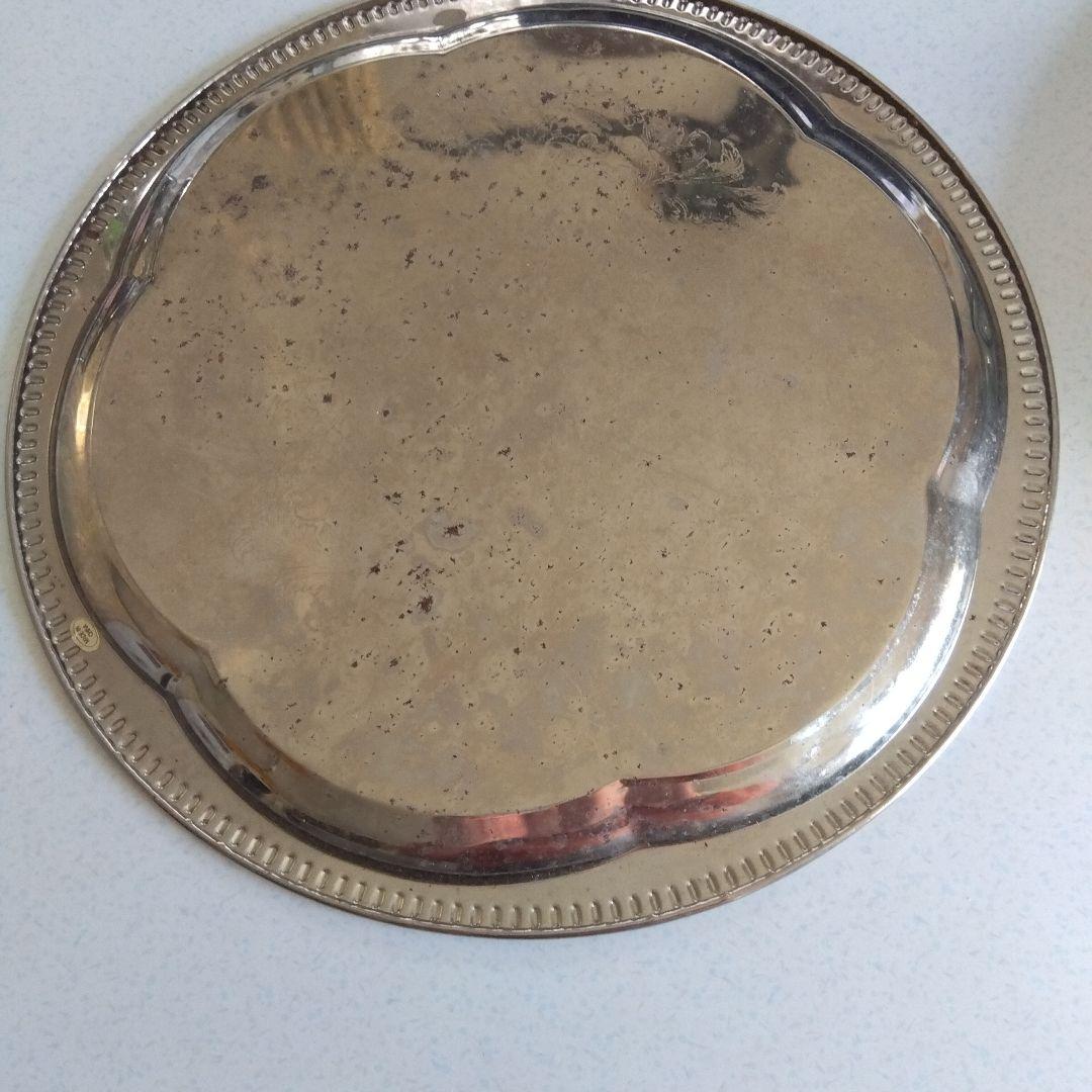 ステンレスパーティー大皿 6枚セット 　丸型4枚　楕円型　2枚エレガント