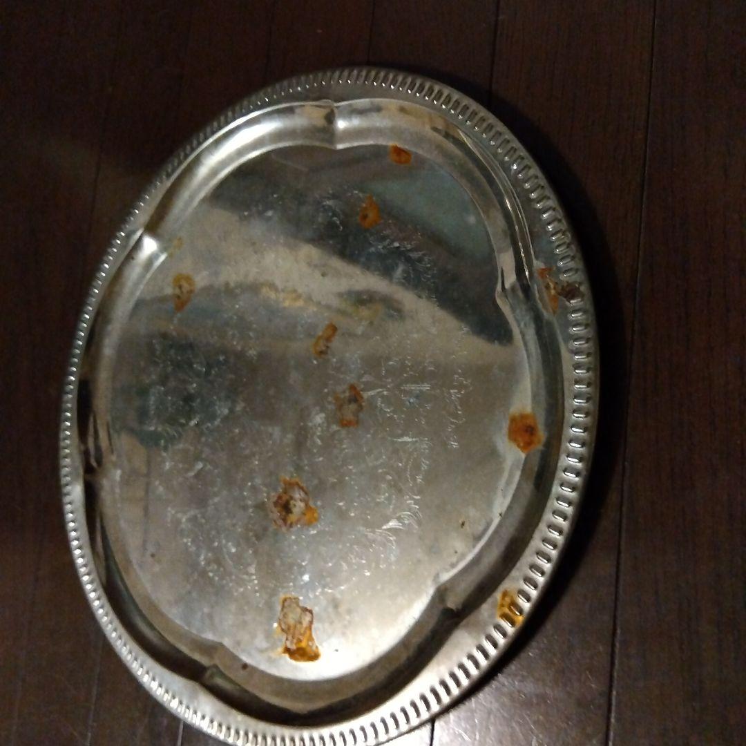 ステンレスパーティー大皿 6枚セット 　丸型4枚　楕円型　2枚エレガント