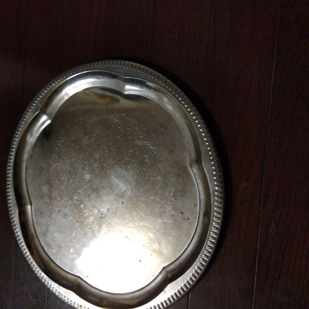 ステンレスパーティー大皿 6枚セット 　丸型4枚　楕円型　2枚エレガント