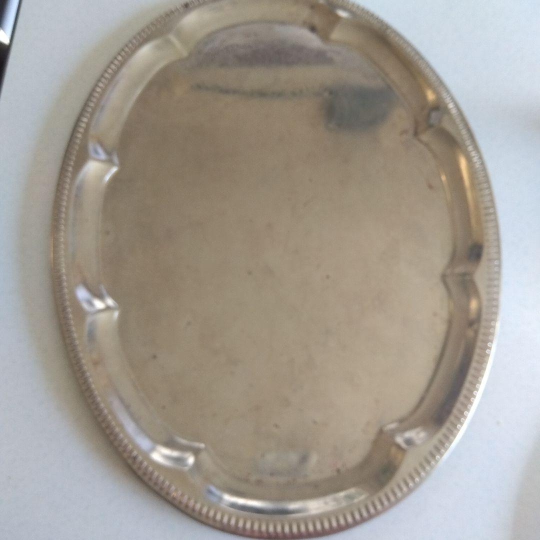 ステンレスパーティー大皿 6枚セット 　丸型4枚　楕円型　2枚エレガント