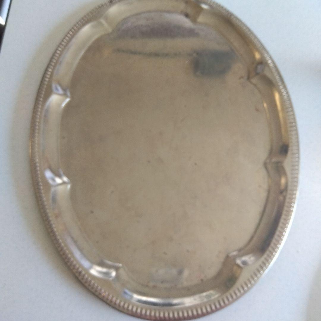 ステンレスパーティー大皿 6枚セット 　丸型4枚　楕円型　2枚エレガント