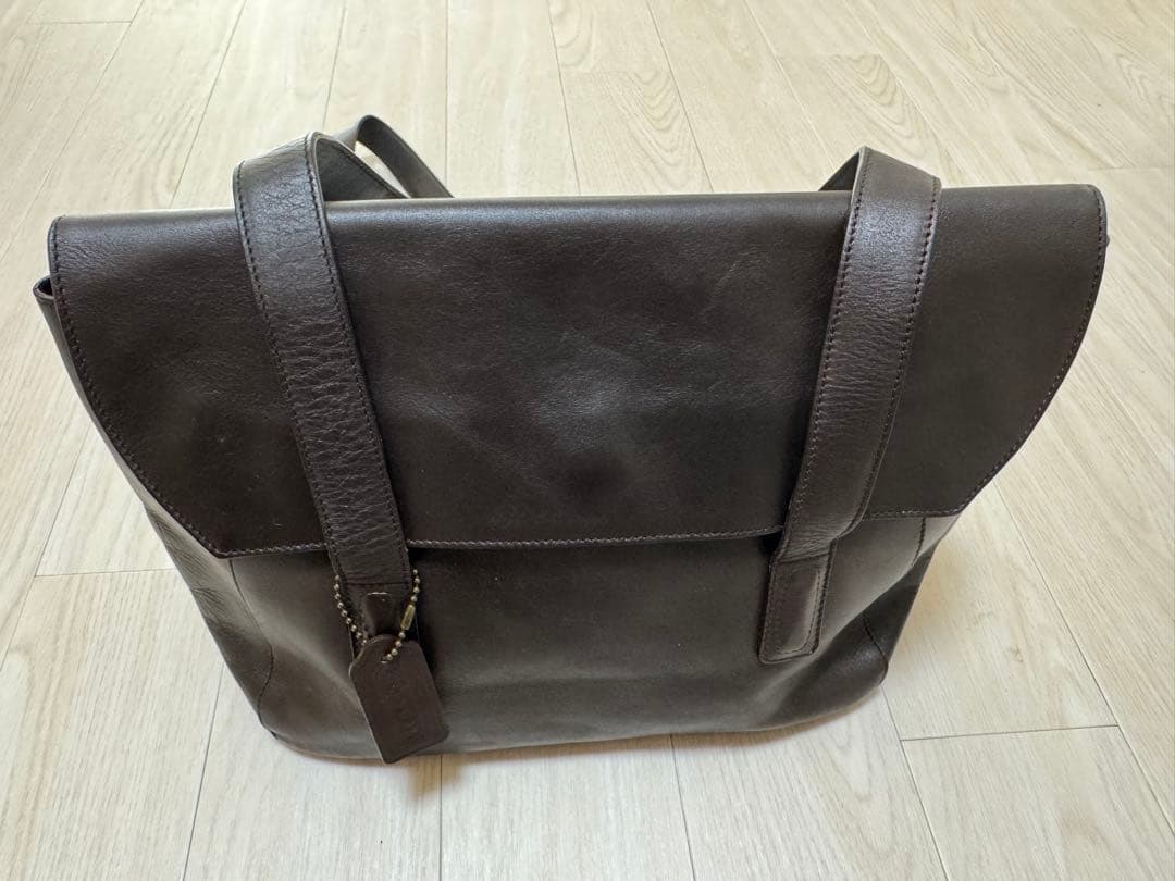 オールドコーチ トートバッグ ダークブラウン　 ビンテージ G7E-9103