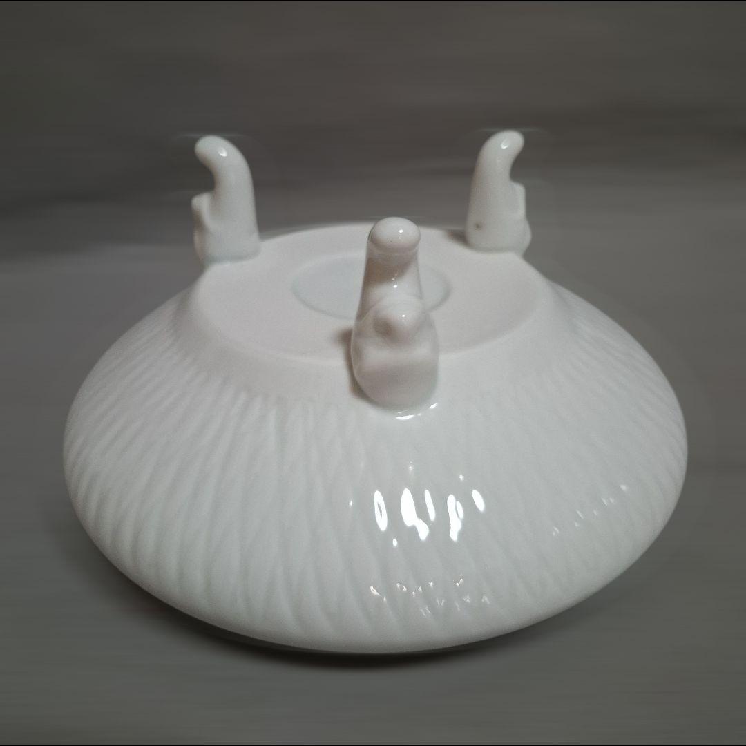 有田焼　香炉　白磁　お香　インテリア　置物　伊作窯　未使用品　獅子　三足　骨董