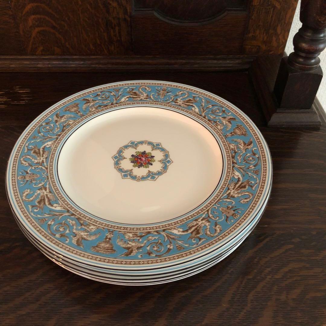 ウェッジウッド　黒壺印フロレンティンターコイズ　ウェッジウッドディナープレート