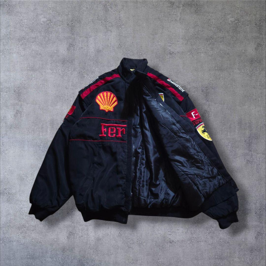 Ferrari フェラーリF1モーターサイクル 刺繍 レーシングジャケットXXL