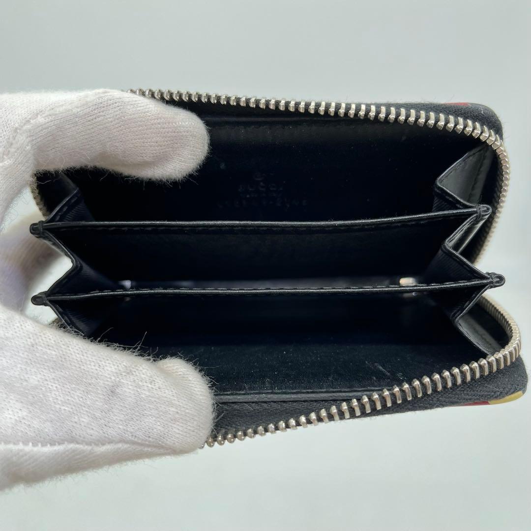 GUCCI ケース ラウンドジップ ナイトクーリエ GGスプリーム ロゴ入