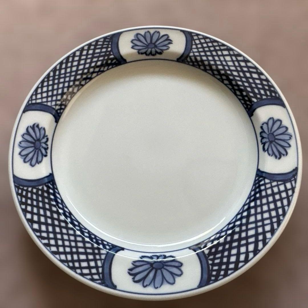 源右衛門窯　染付菊絵皿　2枚セット