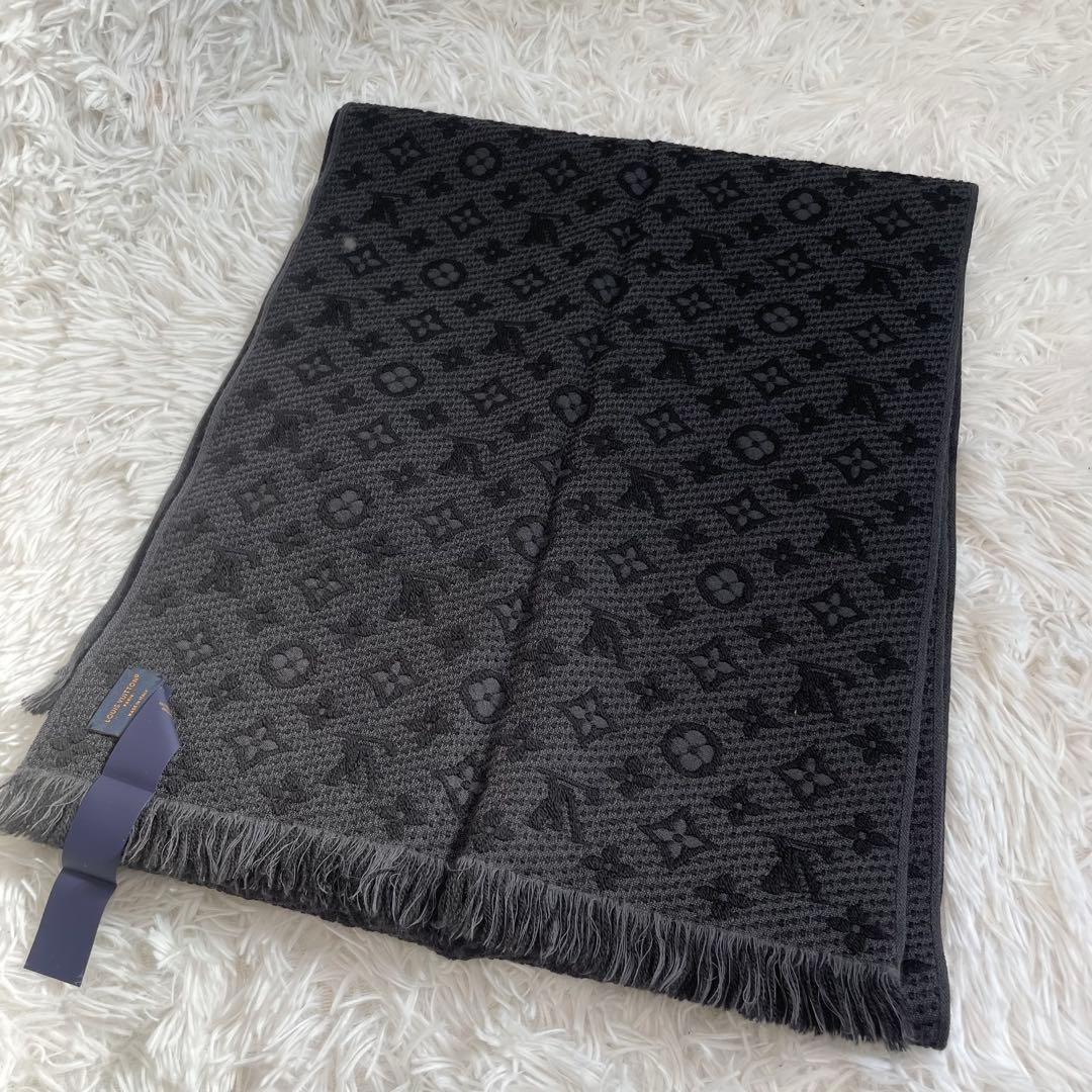 ルイヴィトン マフラー モノグラム　クラシック ノワール　黒