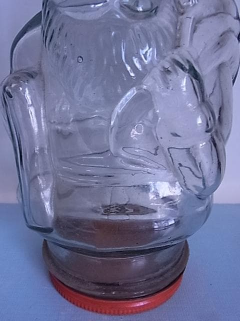 珍品　和ガラス　ガラス瓶　飴瓶　菓子瓶　地球瓶　昭和レトロ　駄菓子屋　気泡　戦前