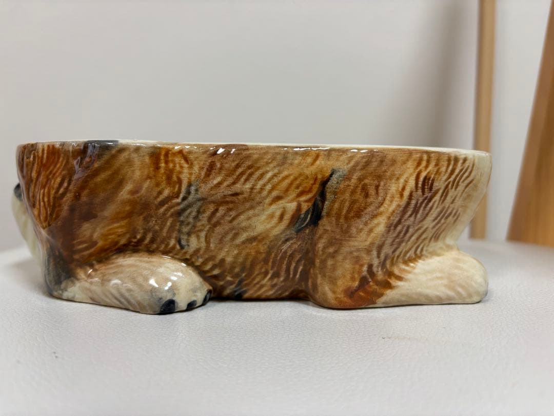 フランス陶器☆うさぎ型テリーヌポット コーガン作 マジョリカ焼き