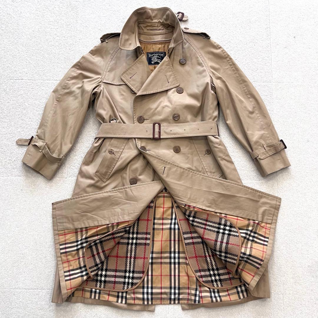 バーバリー ノバチェック裏地 トレンチコート ベージュ　M