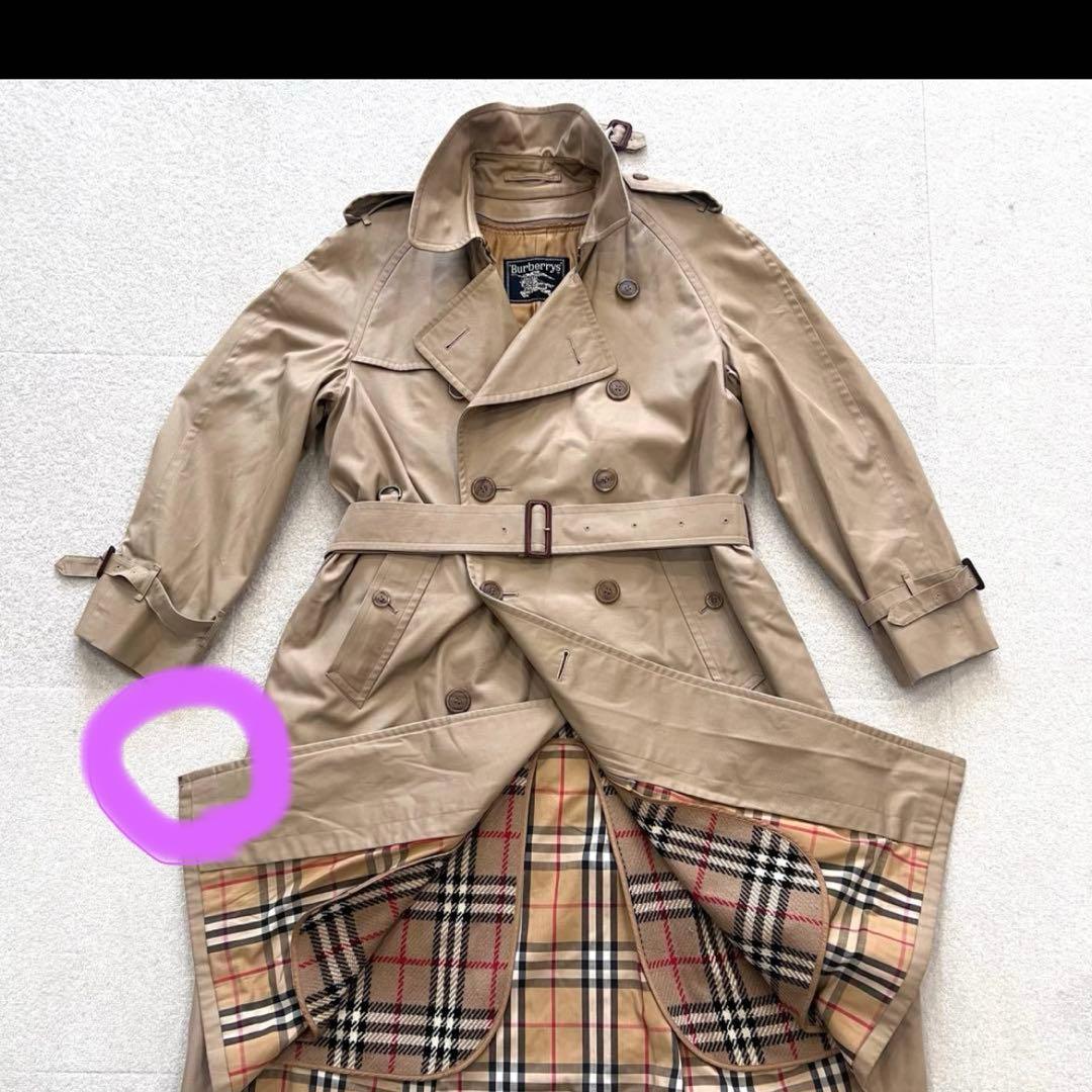 バーバリー ノバチェック裏地 トレンチコート ベージュ　M