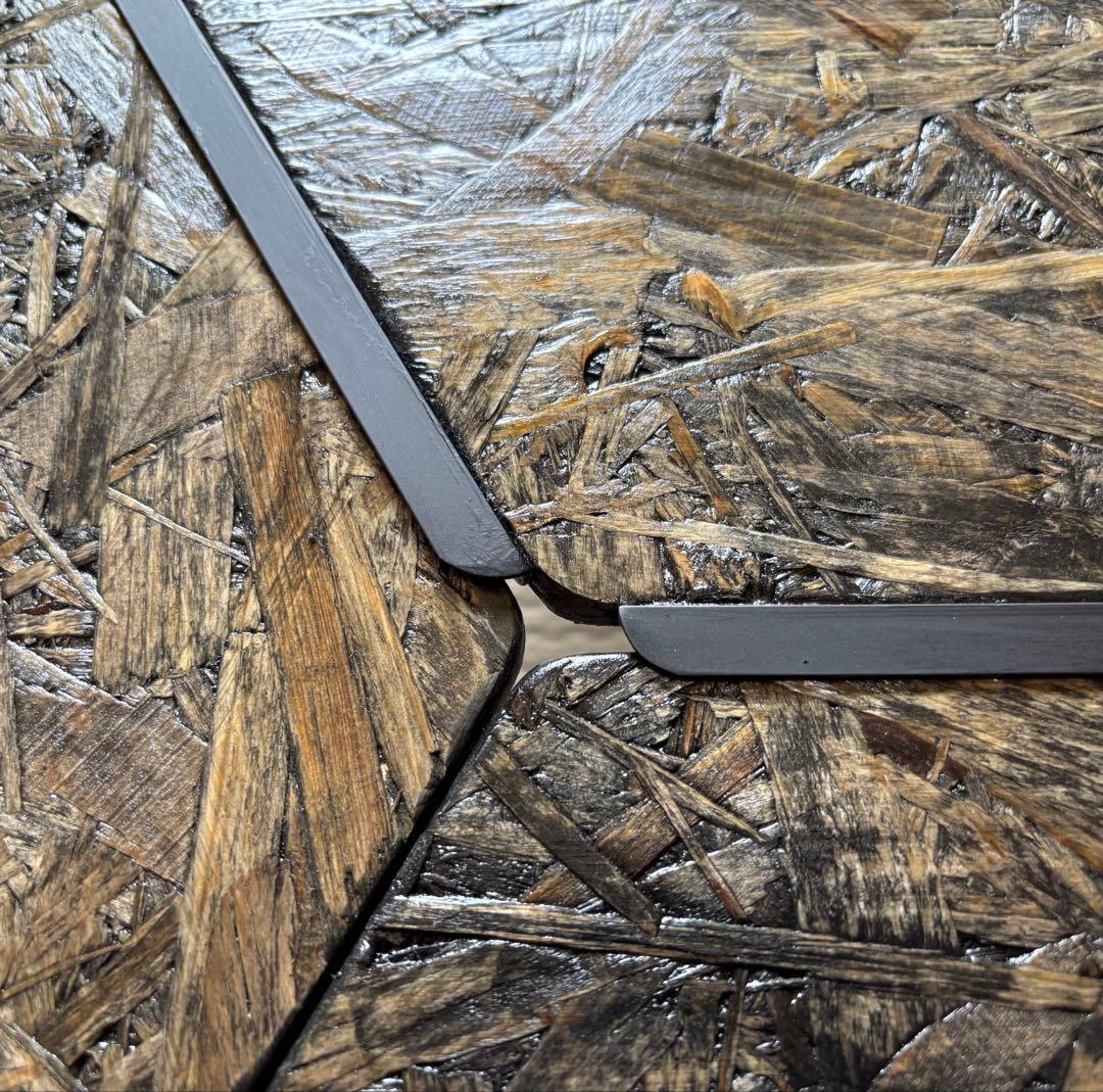 ヘキサテーブル50センターテーブル付き スケルトンブラック塗装