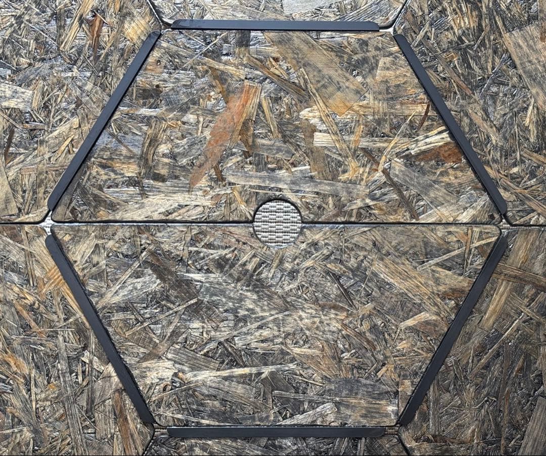 ヘキサテーブル50センターテーブル付き スケルトンブラック塗装