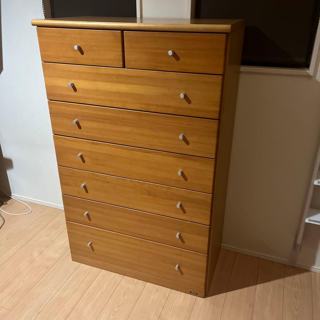 北欧　ビンテージ　デザイン　ジャパンビンテージ タモ製　7段チェスト