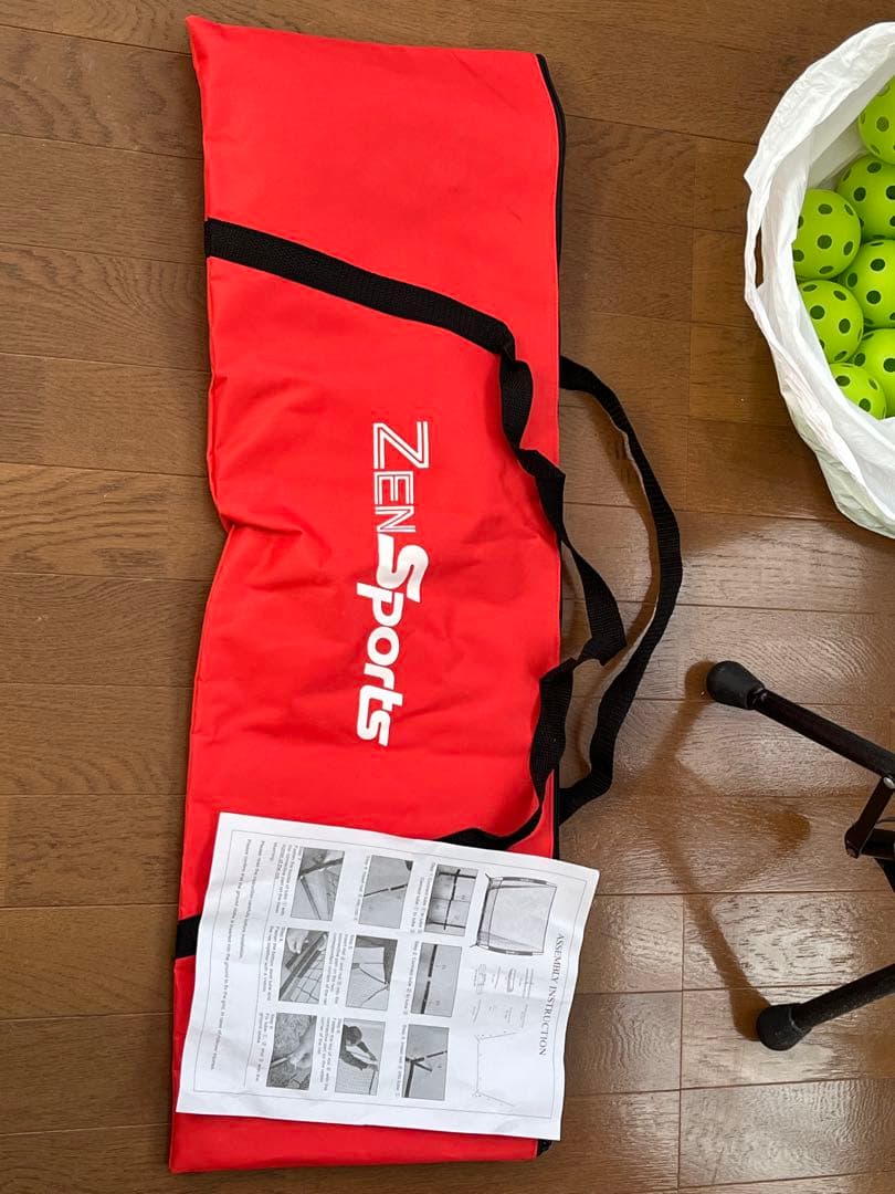 ZenSports バッティングネット 、 穴あきボール、スタンドの3点セット