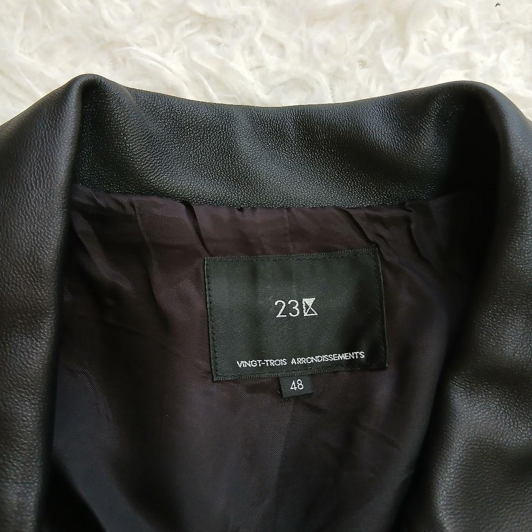 【極美品】【23区】希少　21AW　ラムレザー ダブルライダースジャケット