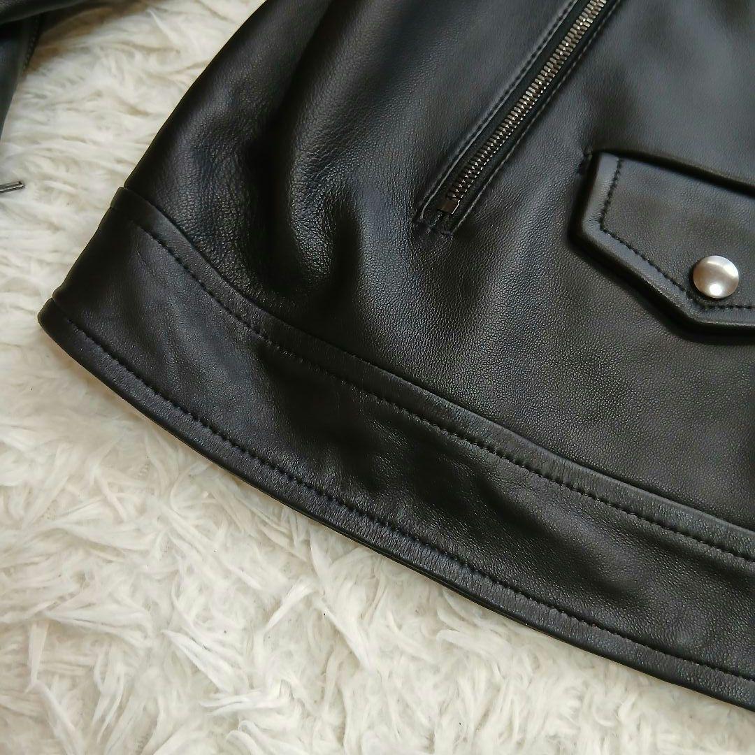 【極美品】【23区】希少　21AW　ラムレザー ダブルライダースジャケット