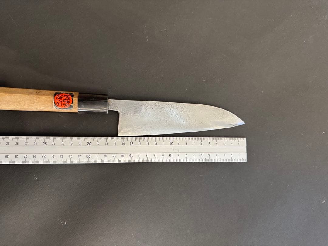 誠貴　三徳包丁　青二鋼　 墨流し　ダマスカス　16.5cm