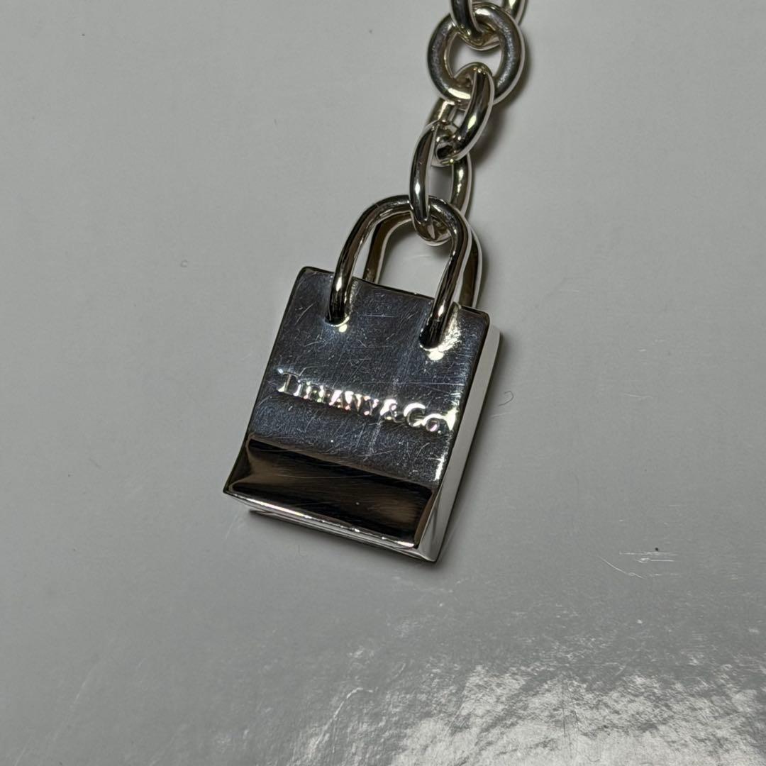 ☆レア・極美品☆ティファニー　ショッピングバックキーホルダー　シルバー　925