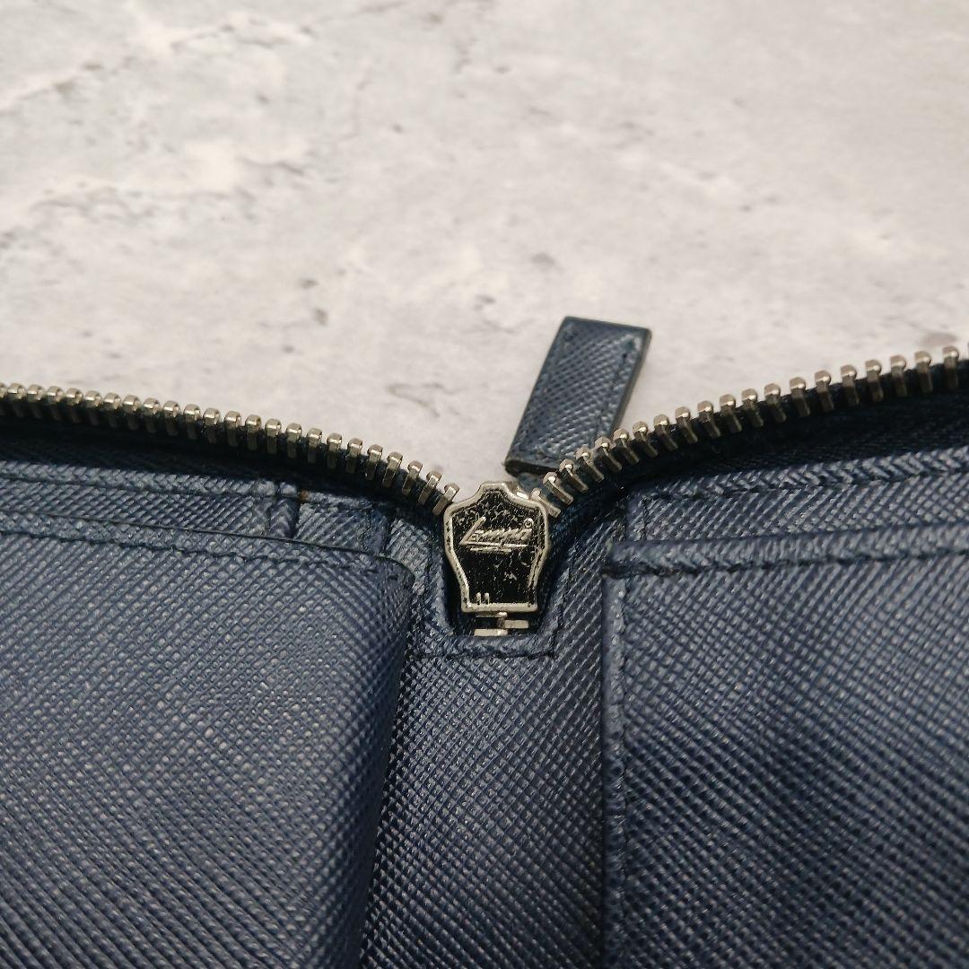 ✨大容量✨ プラダ メンズ バイカラー オーガナイザー 黒 紺 メタル ロゴ