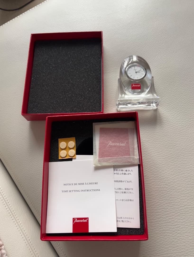 BACCARAT バカラ　置き時計　電池交換済みほぼ未使用