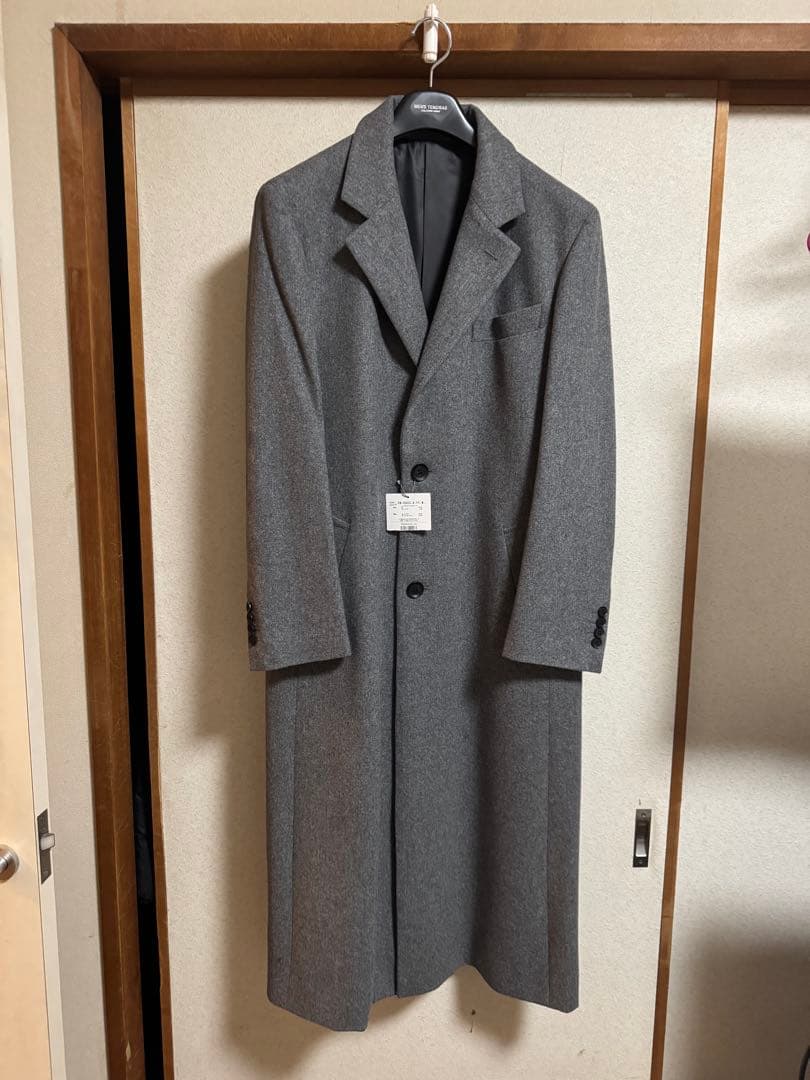 【新品未使用】MEN’S TENORAS ロングチェスターコート カシミヤ混