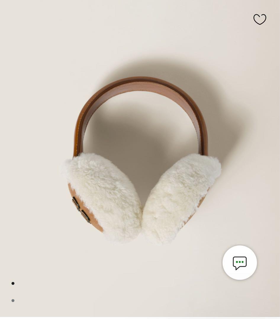 Miu Miu シアリングイヤーマフ コニャック/ナチュラル