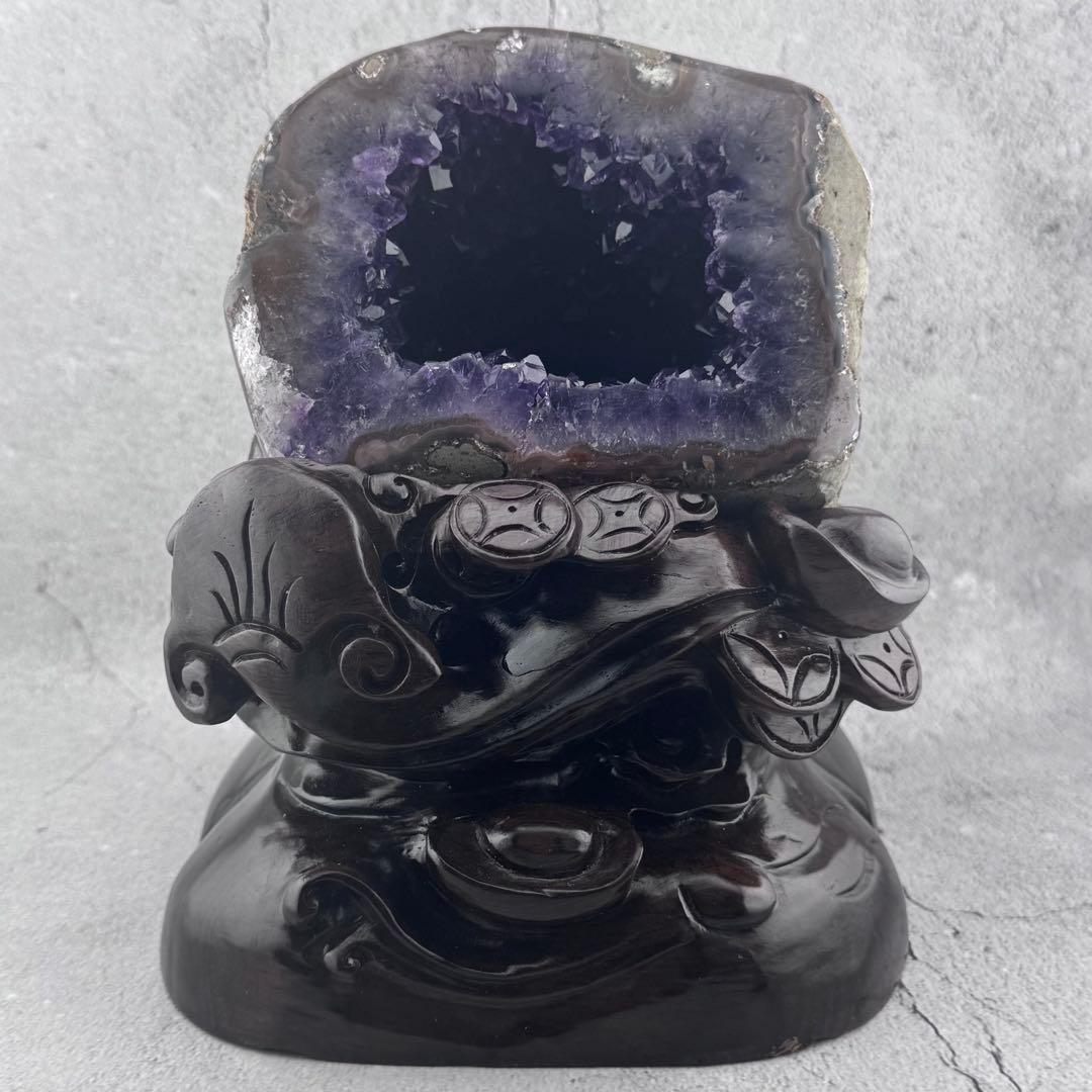 G-130天然アメジストクラスタードーム 原石 天然石 パワーストーン