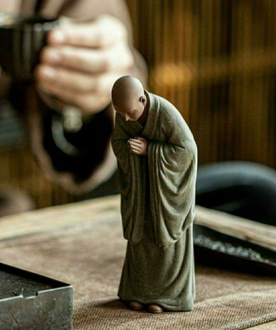 紫砂 禅意和尚 禅意 事務室の置物 陶芸作品 新品 2体