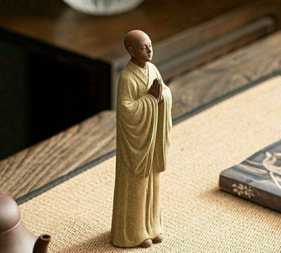 紫砂 禅意和尚 禅意 事務室の置物 陶芸作品 新品 2体