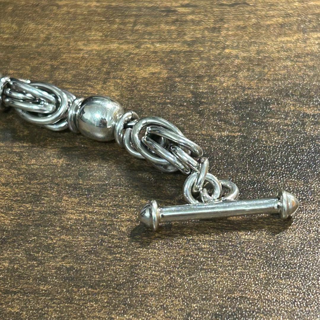 希少 メキシコ製 タスコ シルバー925 コンビチェーンブレスレット マンテル